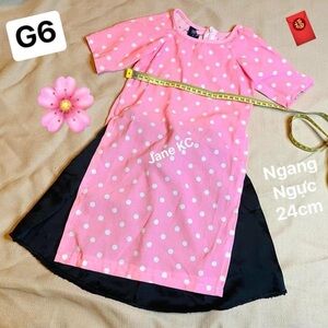 Pink Polka Dot Aodai